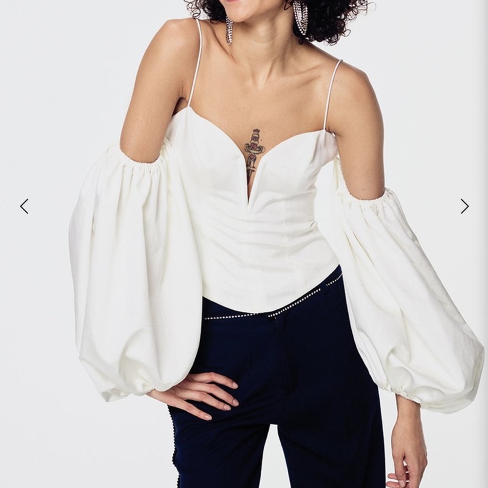 For Love and Lemons White Corset Top